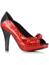 Ellie Shoes IS-E-BP412-Serena 4 Platform Hot-Rod Glitter PU Pump Red Sz 9