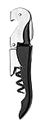 ZOOV Heavy Duty Chrome Waiter Corkscrew Wine Opener with Foil Cutter, Professional,Black Bottle Opener for Wine and Beer (Pack of 1pc)