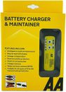 AA Smart Battery Charger Maintainer 1.5A for 6V & 12V Lead Acid, Black & Yellow