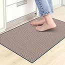 Kitchen Mats for Floor,Kitchen Rug, Nonskid, Washable,Absorbent Kitchen Runner Rug for in Front of Sink,Entryway,Rubber Backing Indoor Door Mat,Farmhouse Style Standing Mat,17.3"x28",Grey