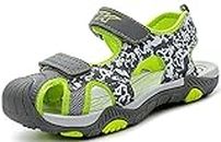 VITIKE Sandales Enfant Chaussure de Sport Sandales Garcon en Plein air Summer Beach Pool Sneakers,2 Vert,28 EU