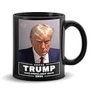 HBYDO Trump Mugshot Wanted, Double Sided Trump Coffee Mugs with Georgia Jail Donald Trump Funny Mugs Photo Gifts, Ceramic Coffee Cups Trump Merchandise Birthday Gifts For Brother Dad