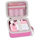 PAIYULE Kid Camera Case Compatible with Instant Camera for Kids Digital Video Cameras Storage Holder Bag for Girls Toddler Camera And Print Paper(Box Only) (Light Pink)