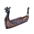 Retro Incense Burner Carved Traditional Viking Dragon Boat Incense Stick Holder
