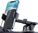 Phone Holder for Car [Military-Grade Suction]Phone Stand for Car Phone Holder Mount [Super Stable] Automobile Cell Phone Holder Car Mount for iPhone Universal Car Dashboard Mount Fit All Phone
