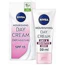 NIVEA Daily Essentials Rich Day Cream Face Moisturiser with SPF15 Sun Protection for Dry & Sensitive Skin, 50 ml (81243)