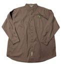 Vintage Korbel Brandy Fishing Sportswear Shirt Mens 3XL Brown Heavy Cotton LS