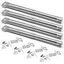 Criditpid Adjustable Stainless Steel Pipe Burner Tube Replacement for Perfect Flame, Master Forge, Uniflame and Other Model Grills, Extends from 12" to 17 1/2" Long, Tube Dia. 1", 4 Pack