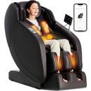 Inbox Zero 2024 Massage Chair Full Body Zero Gravity Recliner w/ SL Track, Heating, Thai Stretching Stain Resistant in Brown | Wayfair