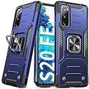 Anqrp Galaxy S20 FE 5G Case, Military Grade Shockproof Protective Phone Case 360° Free Rotatable Metal Kickstand Phone Cover (Support Magnet Mount) Compatible with Samsung Galaxy S20 FE/S20 FE 5G, Blue