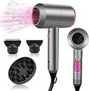 CASAMAA Ionic Hair Dryer 2000W Professional Hairdryer Powerful AC Motor Quick Drying with 2 Speed 3 Heat Setting, Cool Shot Button with 1 Diffuser & 2 Concentrator for Multi Women Man Hairstyles