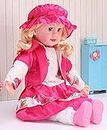 Kmc kidoz Good Looking Musical Rhyming Babydoll, Laughing and Talking Doll, Singing Soft Push Stuffed Baby Girl Toy for Kids (Color May Vary)