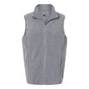 Burnside B3012 Men's Polar Fleece Vest in Heather Grey size Medium | Polyester 3012