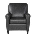 Armchair - Charlton Home® Oakmont 78.74Cm Wide Armchair Polyester/Leather in Gray | 40 H x 31 W x 40 D in | Wayfair