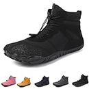 Lyoveu Winter Barefoot Shoes,Five Finger Snow Shoes,winter Barefoot Shoes for Men and Women,Winter Plush Waterproof Cotton Shoes,Warm and Comfortable Couple High Top Cotton Boots