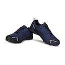 Nivia Men Marathon Running Shoe for Mens | Rubber Outsole with Breathable Mesh Upper with PVC Synthetic Leather | Die Cut N.R E.VA Sockliner | Ideal for Trail Running (Navy Blue) UK -10