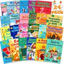 24 Pack Small Coloring Books for Kids Ages 4 to 12 Bulk Coloring Books for Birth