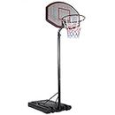 DEUBA® Basketballkorb Outdoor Indoor mit Ständer höhenverstellbar 205- max. 305cm rollbar 70kg Standfuß Kinder Erwachsene Basketball Hoop Stand