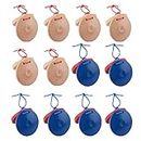 12 Pcs Musical Castanets Instrument, Clap Board Music Educational，Classroom DIY Wooden Percussion Instrument Finger Castanets(Multicolor)