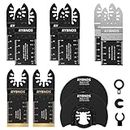 RYBNDS 13pcs Multi Tool Blade Set, Universal Oscillating Saw Blades, Oscillating Tool Accessories, Compatible with Fein Multimaster, Ryobi, Milwaukee, Bosch, Dremel, Rockwell, Makita and More
