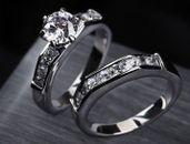 Womens Engagemet Ring Wedding Band CZ Fashion Jewelry  Zirconia Stainless Ring 