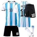 HIDLY New Soccer Jersey Set #10 Youth Kids Trendy Football Fans Kit for Soccer Enthusiasts with Socks for Kids Adult