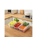 WORTHBUY Kitchen Fruit Food Storage Box Plastic Fridge Organizer Slide Under Shelf Drawer Box Rack