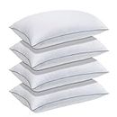 Mr.Ye Bed Pillows for Sleeping 4 Pack Hotel Quality Queen Size Pillows Set of 4 Down Alternative Filling Pillow for Back, Stomach or Side Sleepers, Aqua, 20 * 30 Inches