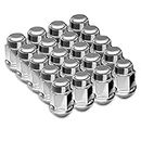 Richeer 20pcs 1.4 inch Chrome Wheel Lug Nuts, 12x1.5 Closed End Bulge Acorn Nuts - Aftermarket Tuner for Accord Civic Element HR-V Escape Sierra