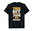 This Boy Runs On Jésus And Video Games Christian Gamer T-Shirt