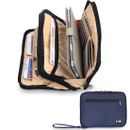 BUBM Double Layer Padded Travel Cable Organizer Electronic Case (Blue)