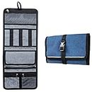FATMUG Travel Organizer Bag For Small Electronic and Accessories -Gadgets Kit Case Pouch - Navy Blue