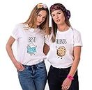Daisy for U Dos Damas Mejores Amigas Hermanas Camisetas Tops Divertidos Tops de Verano BFF Regalo de cumpleaños 1 Pieza Que simboliza la Amistad