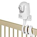 Baby Monitor Mount Camera Shelf Compatible with Infant Optics DXR 8 and Most Other Baby Monitors,Universal Baby Camera Holder,Attaches to Crib Cot Shelves or Furniture (White)