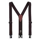 Perry Hook-On Belt Suspenders Regular - The Original - Brown - 1.5"W x 48L