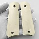 WellieSTR 1 Set 1911 Grips White Resin Grips Patch Custom Grips CNC Material 1911 Accessories - B