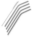 SipWell Extra Long Stainless Steel Drinking Straws Set of 4, Straws for 30 oz Tumbler and 20 0z Tumbler, Fits RTIC Tumbler | Fits all Yeti Ozark Trail SIC & RTIC Tumblers, Cleaning Brush Included.
