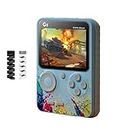 Like Star® G5 500 in 1 Retro Game Box Only for 1 Player, Handheld Classical Game PAD Can Play On TV, 500 Games Like Contra, Tank, Bomber Man Etc. (A Like Star Product) (Blue Grey)