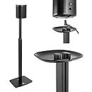 Maclean MC-896 Speaker Floor Stand Compatible with Sonos One and One SL Stand with Cable Management Holder Height Adjustable from 70 to 127 cm (1)