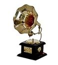 GIFTSNCRAFT Handcrafted Gramophone Dummy Vintage Brass 9" Decorative| Rajasthani Decorative| Desk Accent| Gift| Showpiece| Interior Decoration Item| Room Decor| Home Decor| Handicraft