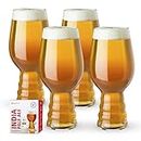 Spiegelau Craft IPA, Set of 4 European-Made Lead-Free Crystal, Modern, Dishwasher Safe, Professional Quality Beer Pint Glass Gift Set, 4 Count (Pack of 1)