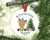 Baby'S First Christmas Ornament Personalized Christmas Ornament Boy Ornament Stocking Stuffer Keepsake Ornament