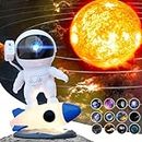 MERTTURM Astronaut Galaxy Planetarium Projector, Star Starry Sky Light Projector with HD 13 Film Discs/Timer Rocket Night Light/360°Adjustable Focus Lens, Gift for Kids/Adults/Bedroom Decor/Birthday