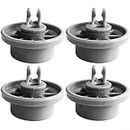 4 Pack 165314 Dishwasher Wheels, Gray Plastic Lower Dishrack Wheels Under Basket Replacement Fits for Bosch for Kenmore dishwashers