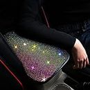 Bling Diamond Center Console Cover, Soft Armrest Cover for Car with Glitter Rhinestone, Universal Console Pad Car Accessories, Cute Car Decor for Women Girl (FSD)