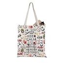 WCGXKO Murder Show Gift Keep Calm And Watch British Murder Mysteries Tote Bag Mystery Movie Gift, Watch British Murder Tote, Zipper