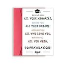 VvOoOvV Happy Graduation Gift Card for Him Her, Simple Middle School,High-School,College Graduation Card for School Student, Cute Graduation Greeting Cards for Son Daughter Nephew Niece
