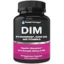 Pure DIM Supplement 250mg Diindolylmethane Plus BioPerine and Dong Quai - Hormone Balance Support for Women and Men, Menopause & Estrogen Support - 90 Vegetarian Capsules