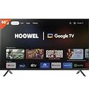 55 Inch Smart TV 4K Ultra HD, Compatible with Google TV, Google Assistant Built-in with Voice Remote, Compatible with Bluetooth, Dolby Audio Chromecast Built-in (Black)