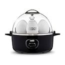 Dash Express Electric Egg Cooker, 7 Egg Capacity for Hard Boiled, Poached, Scrambled, or Omelets with Cord Storage, Auto Shut Off Feature, 360-Watt, Black